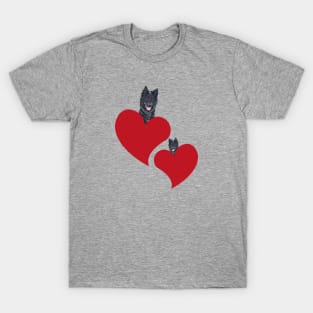 Groenendael Belgian Shepherd in Heart T-Shirt